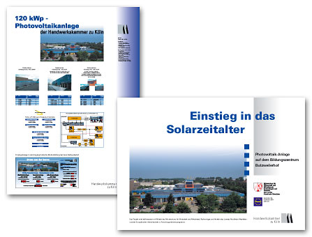 Messeplakate - Vorstellung des Schulungsprojets: Photovoltaik-Anlage der Handwerkskammer zu Köln